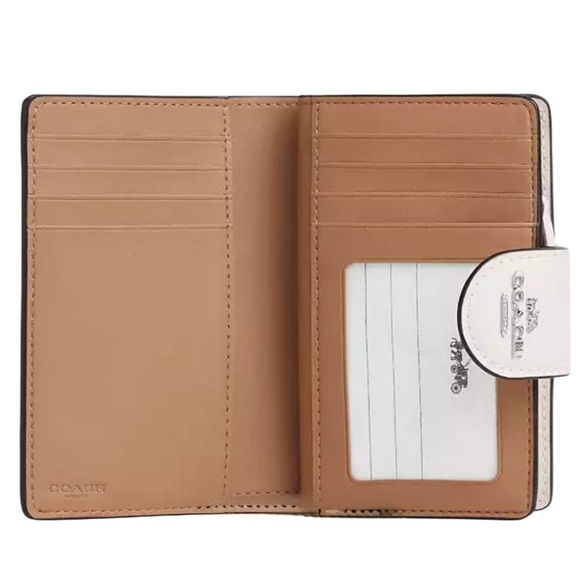 Coach Medium Corner Zip Purple and Yellow Floral Wallet NWT - Picture 3 of 9